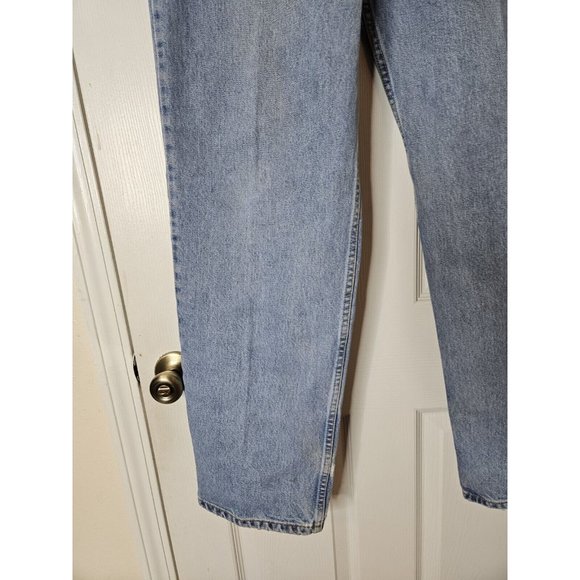 Levis Vintage 2002 550 Blue Jeans Mens 40x32 Tapered Leg Relaxed Fit Light Wash - Picture 6 of 12